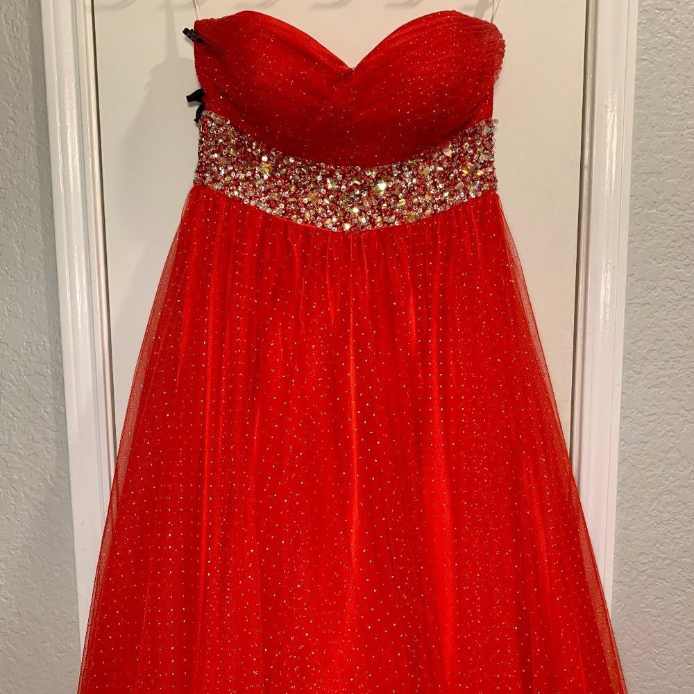 Karishma Creations Red Ball Gown
